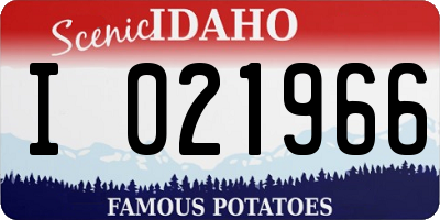 ID license plate I021966