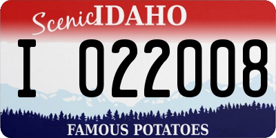 ID license plate I022008