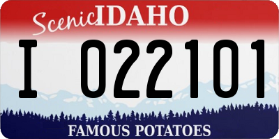 ID license plate I022101
