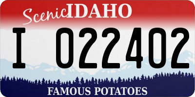 ID license plate I022402