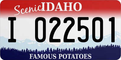 ID license plate I022501