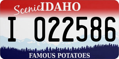 ID license plate I022586