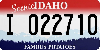 ID license plate I022710