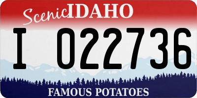 ID license plate I022736