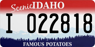 ID license plate I022818