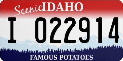 ID license plate I022914
