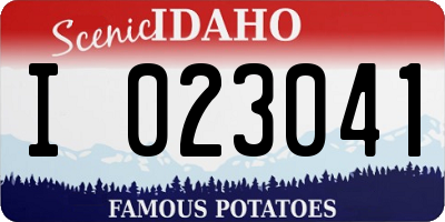 ID license plate I023041