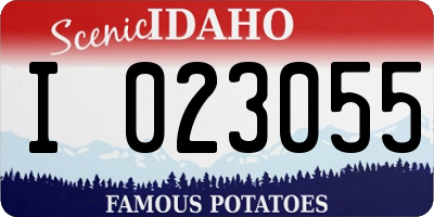 ID license plate I023055