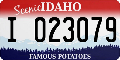 ID license plate I023079