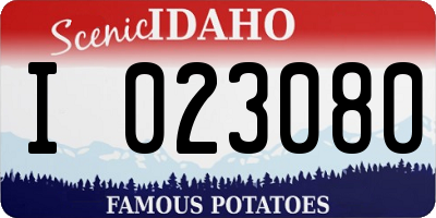 ID license plate I023080