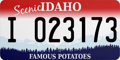 ID license plate I023173