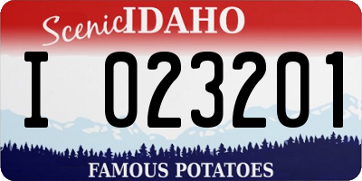 ID license plate I023201