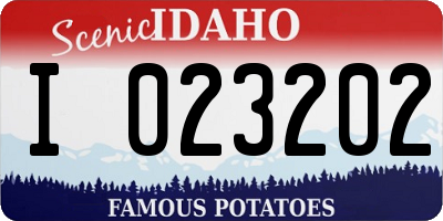 ID license plate I023202