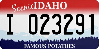 ID license plate I023291