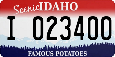ID license plate I023400