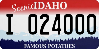 ID license plate I024000