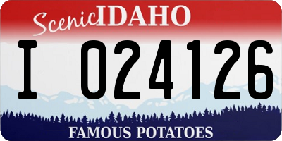 ID license plate I024126