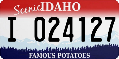 ID license plate I024127