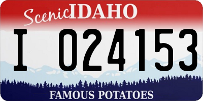 ID license plate I024153