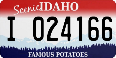 ID license plate I024166