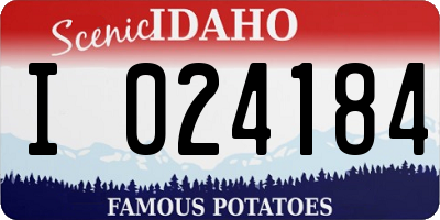 ID license plate I024184