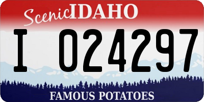ID license plate I024297