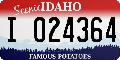 ID license plate I024364