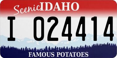 ID license plate I024414