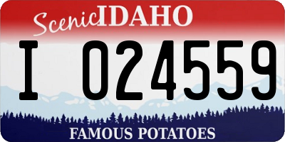 ID license plate I024559