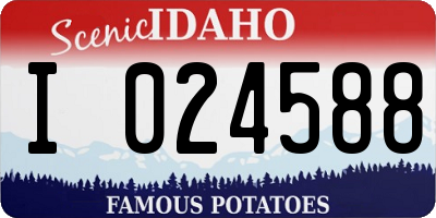 ID license plate I024588