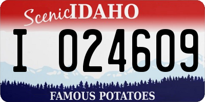 ID license plate I024609
