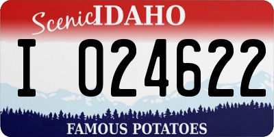 ID license plate I024622