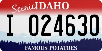 ID license plate I024630