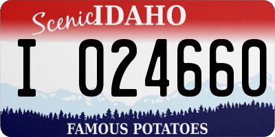 ID license plate I024660