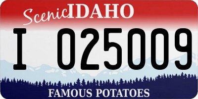 ID license plate I025009