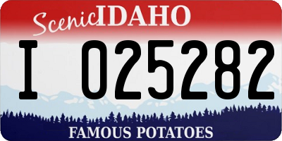ID license plate I025282