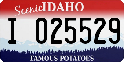 ID license plate I025529