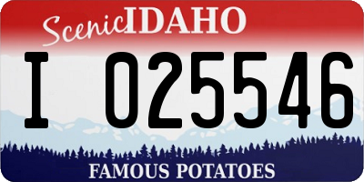 ID license plate I025546