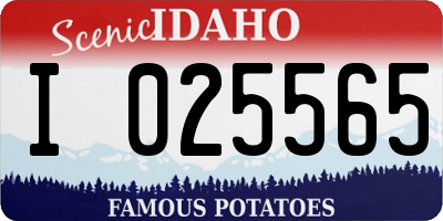 ID license plate I025565