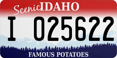 ID license plate I025622