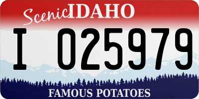 ID license plate I025979