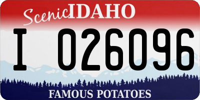 ID license plate I026096