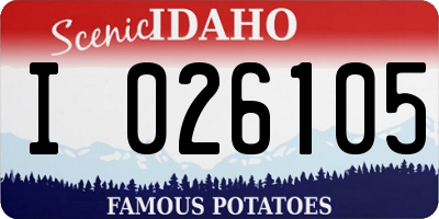 ID license plate I026105