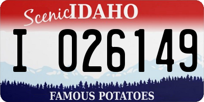 ID license plate I026149