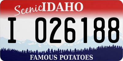 ID license plate I026188