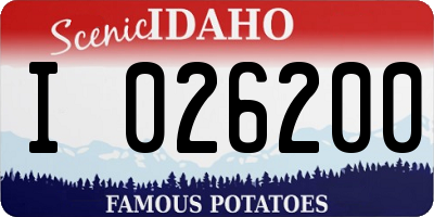 ID license plate I026200
