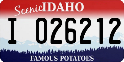 ID license plate I026212
