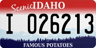 ID license plate I026213