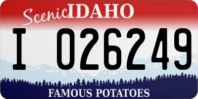 ID license plate I026249