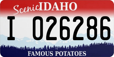 ID license plate I026286